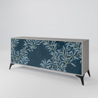 BLUE LEAVES 3-Door Sideboard in Grey Finish