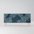 BLUE LEAVES 3-Door Sideboard in Grey Finish