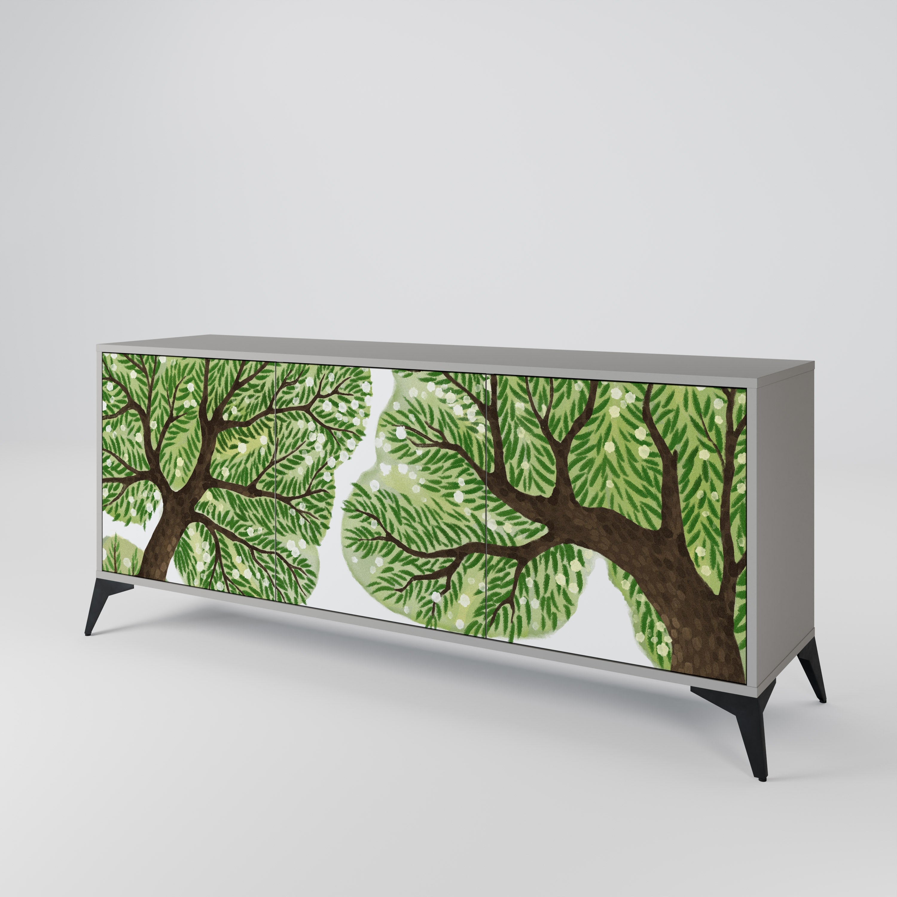 WILDERNESS DASH 3-Door Sideboard in Grey Finish