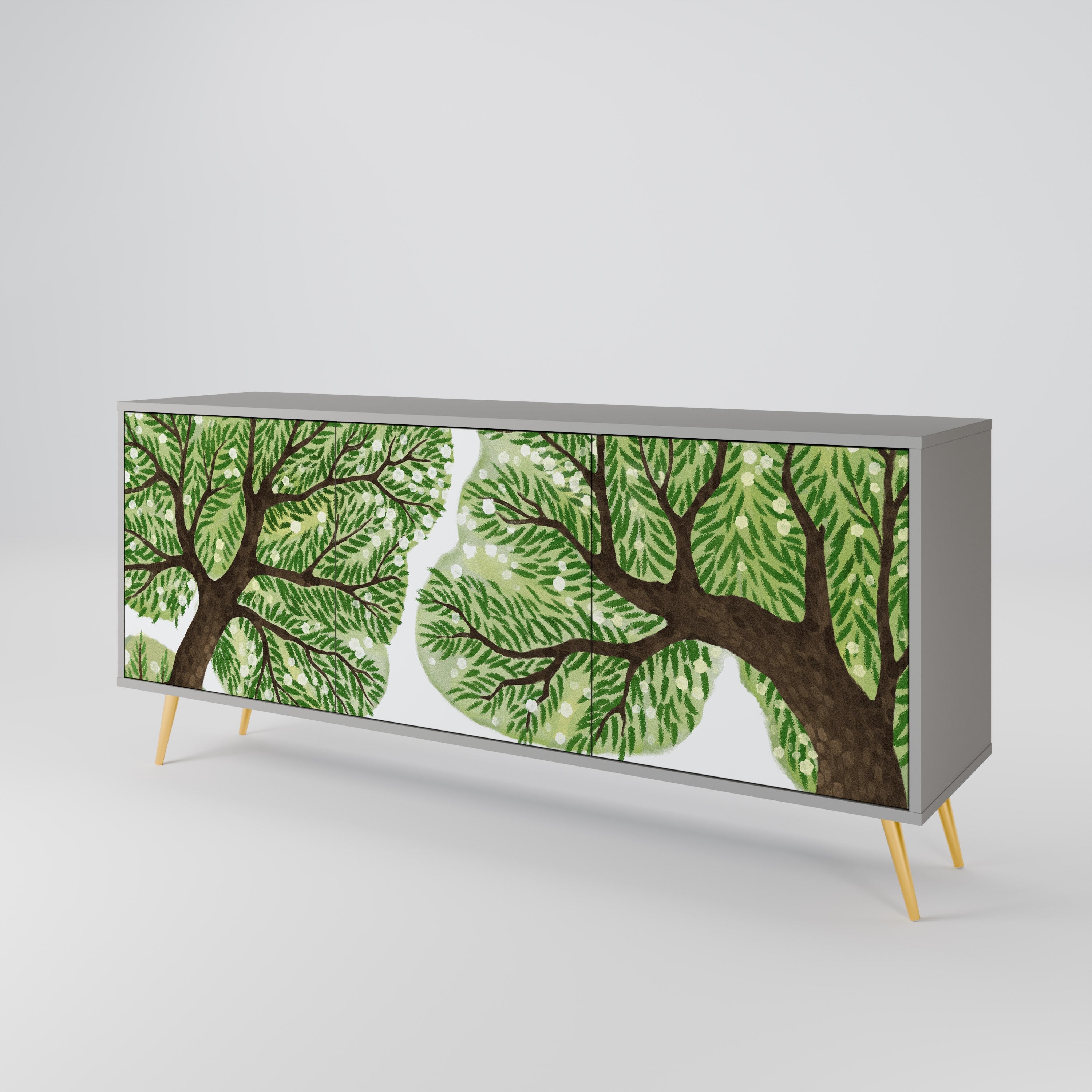 WILDERNESS DASH 3-Door Sideboard in Grey Finish