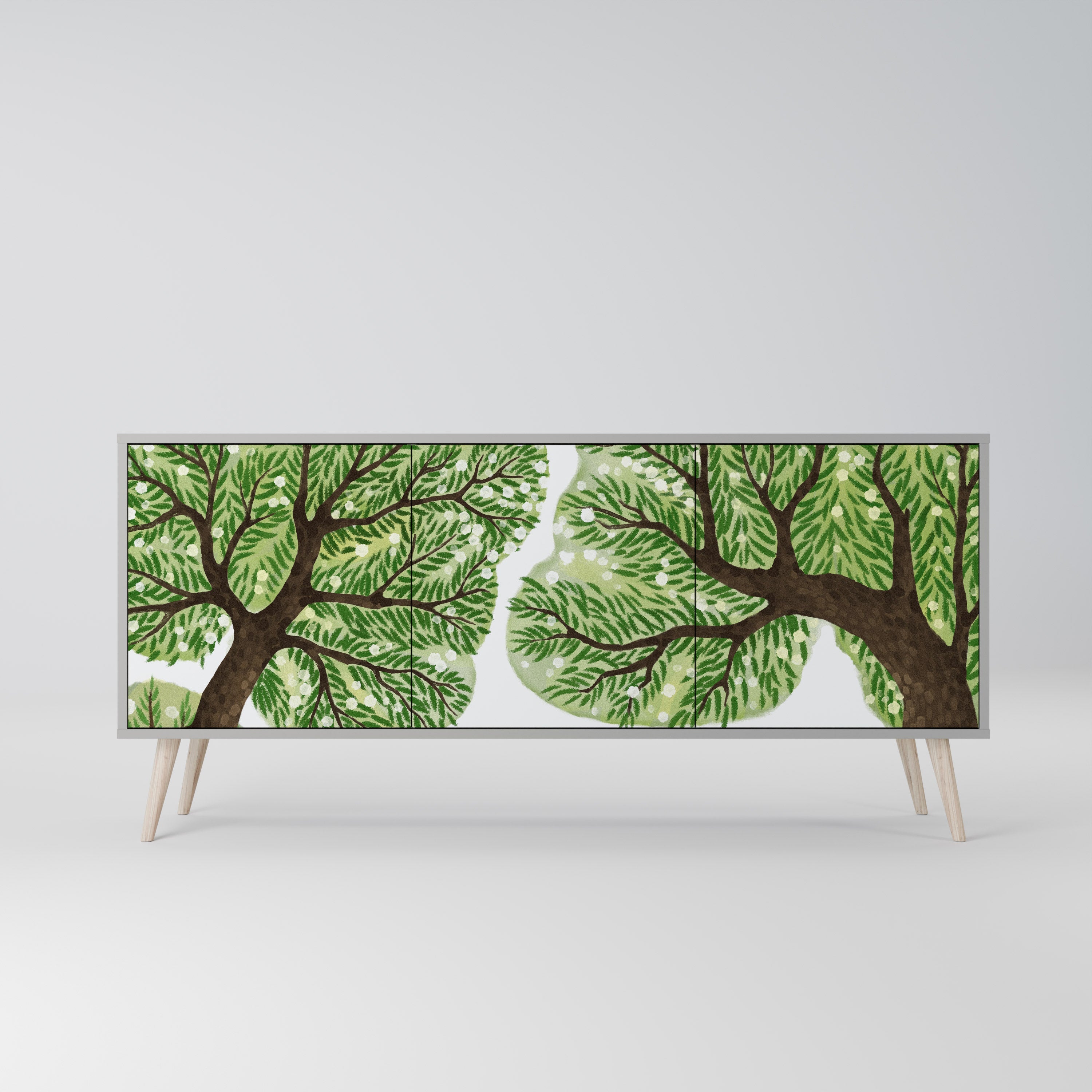 WILDERNESS DASH 3-Door Sideboard in Grey Finish