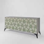LEAVES ON GREEN 3-Door Sideboard in Grey Finish