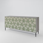 LEAVES ON GREEN 3-Door Sideboard in Grey Finish