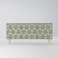 LEAVES ON GREEN 3-Door Sideboard in Grey Finish