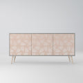 LEAVES ON BEIGE 3-Door Sideboard in Grey Finish