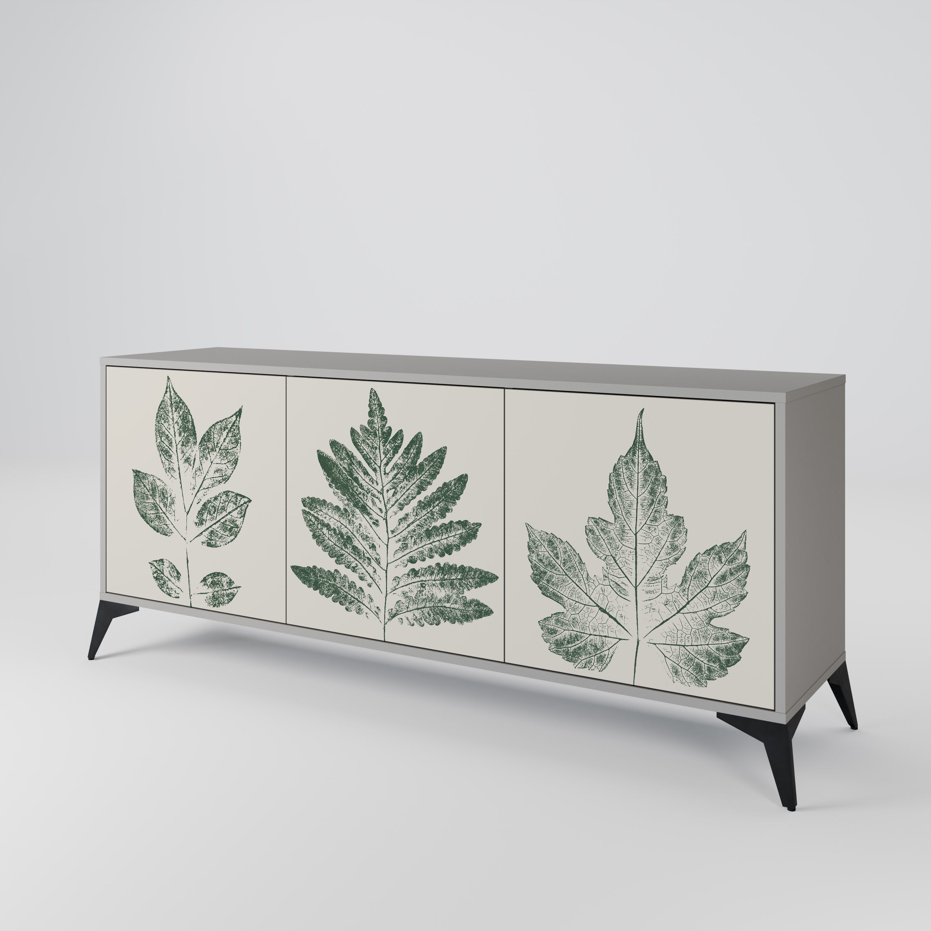GREEN LEAFY STAMPS 3-Door Sideboard
