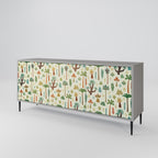 PALM SPRING 3-Door Sideboard in Grey Finish