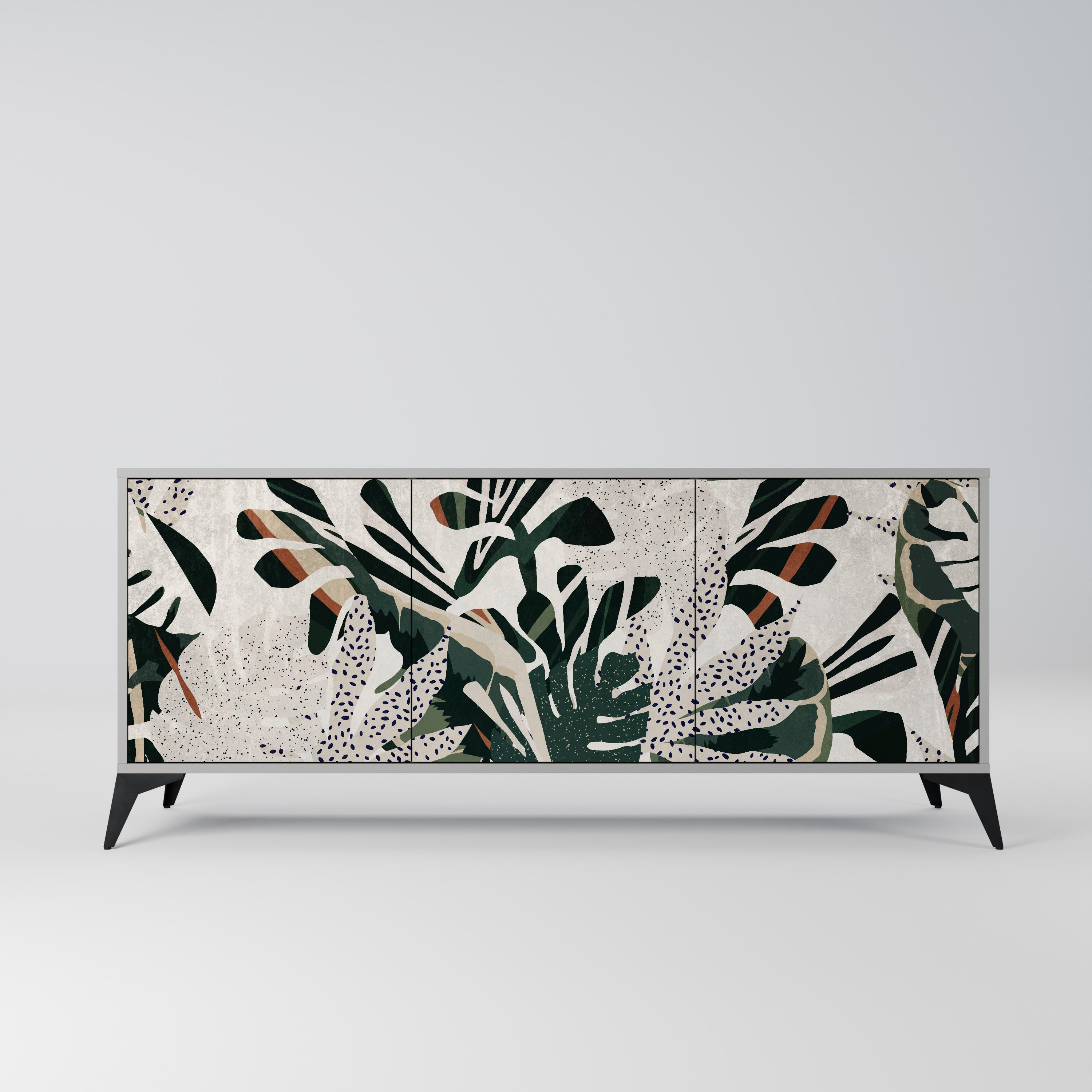 VERDURE FORMATION 3-Door Sideboard in Grey Finish