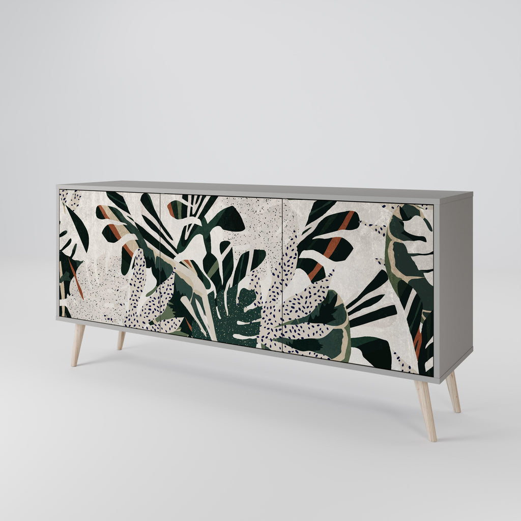 VERDURE FORMATION 3-Door Sideboard in Grey Finish