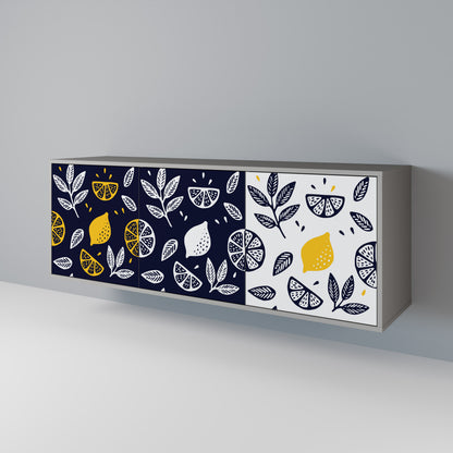 CITRUS BLACK AND WHITE Aparador de 3 Portas