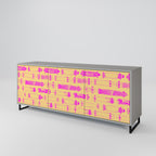 SKATEBOARD ARTISTRY 3-Door Sideboard in Grey Finish