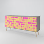 SKATEBOARD ARTISTRY 3-Door Sideboard in Grey Finish