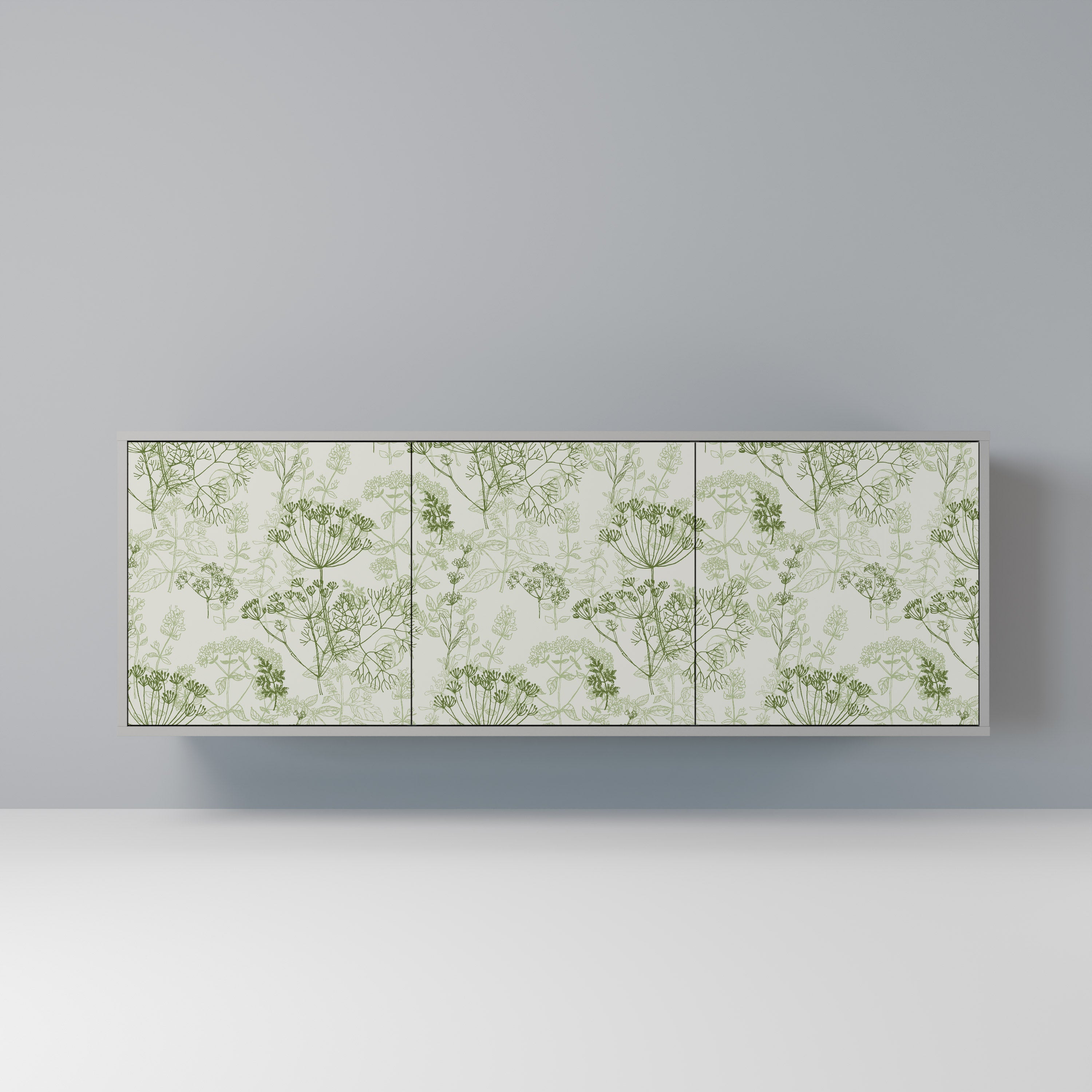 FENNEL BALDACHIN 3-Door Sideboard in Grey Finish