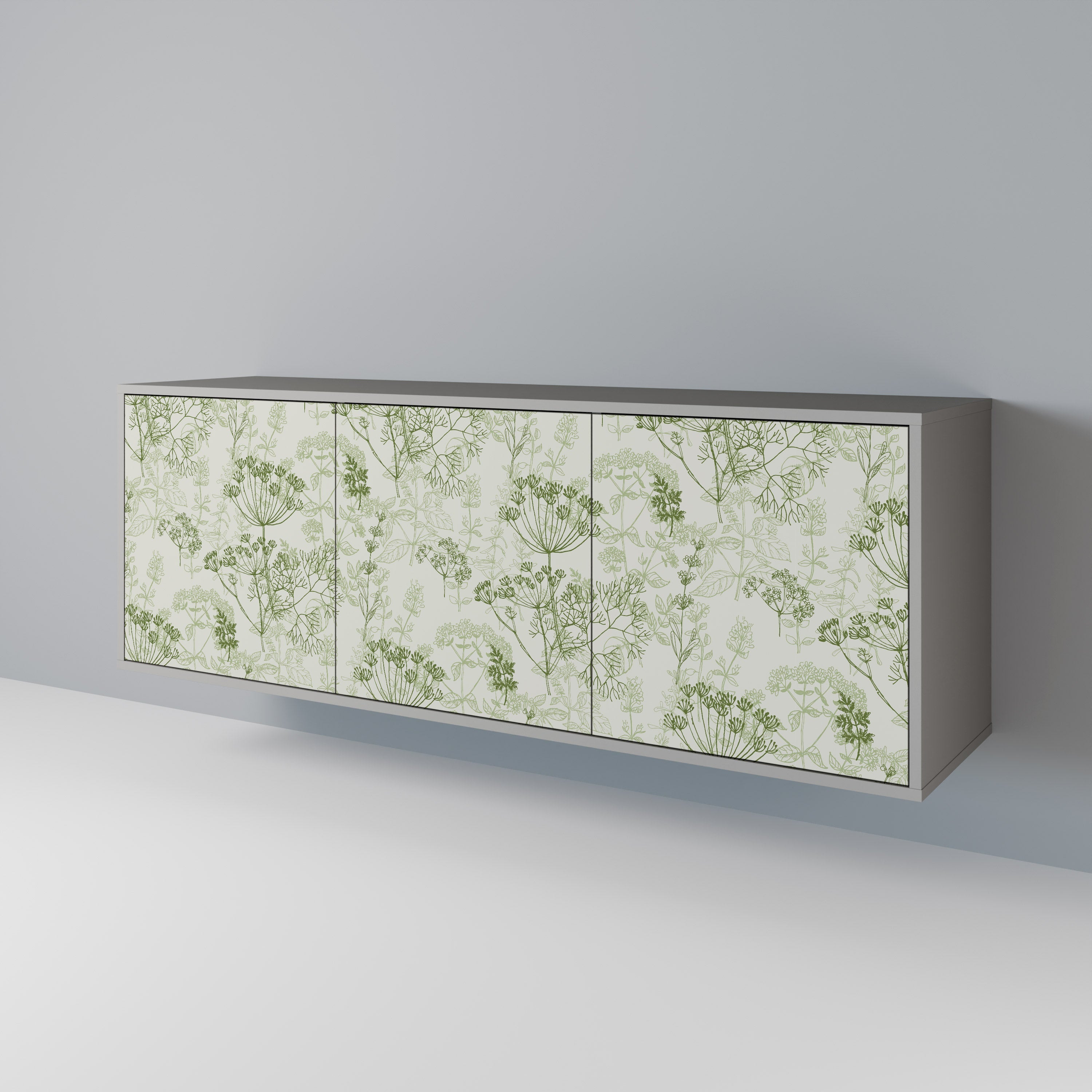 FENNEL BALDACHIN 3-Door Sideboard in Grey Finish