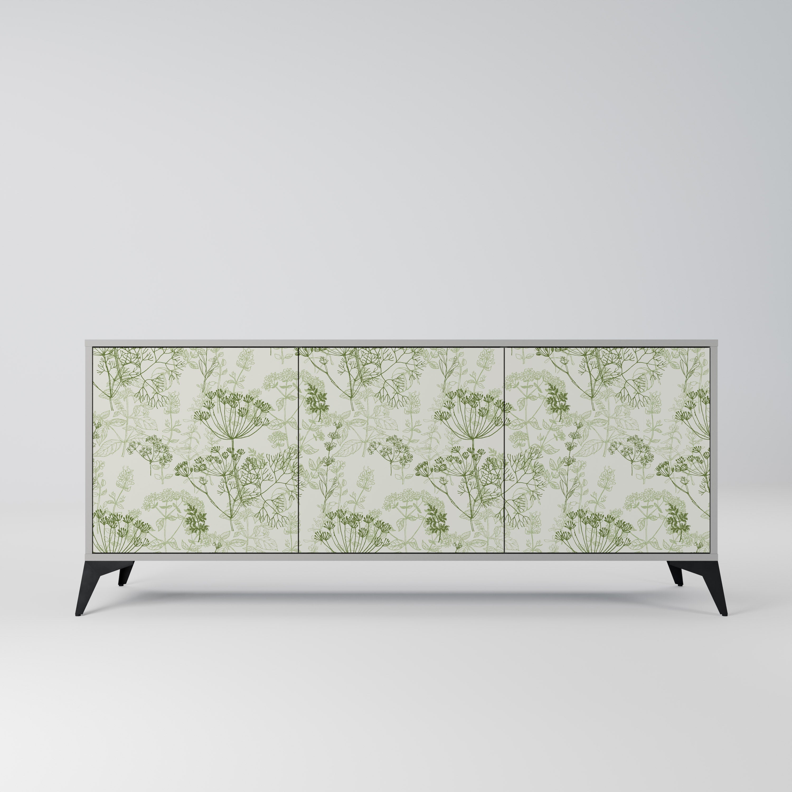 FENNEL BALDACHIN 3-Door Sideboard in Grey Finish