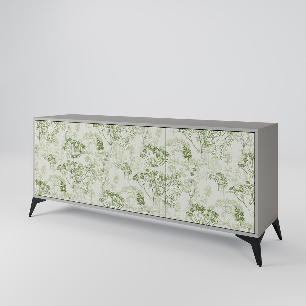 FENNEL BALDACHIN 3-Door Sideboard in Grey Finish