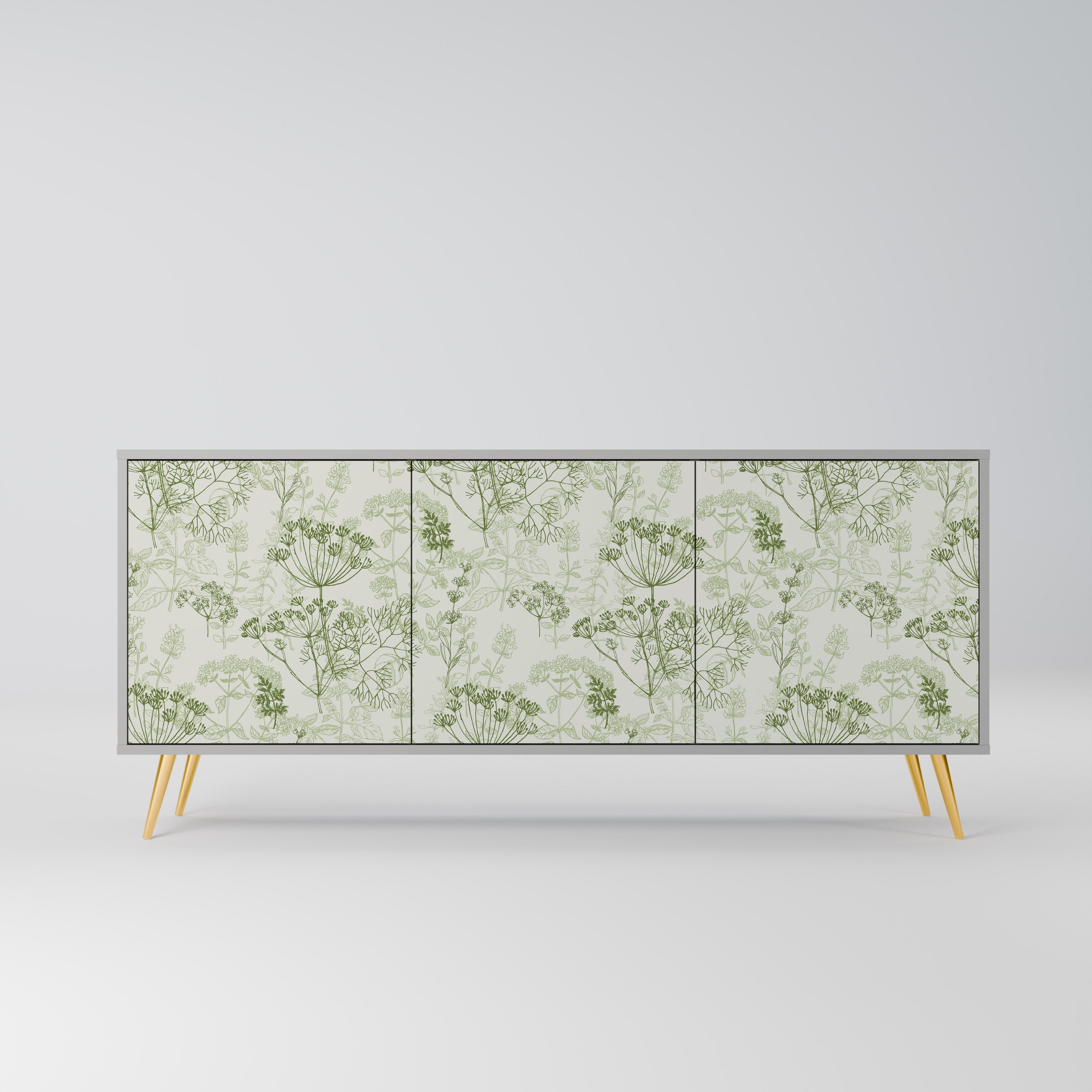 FENNEL BALDACHIN 3-Door Sideboard in Grey Finish