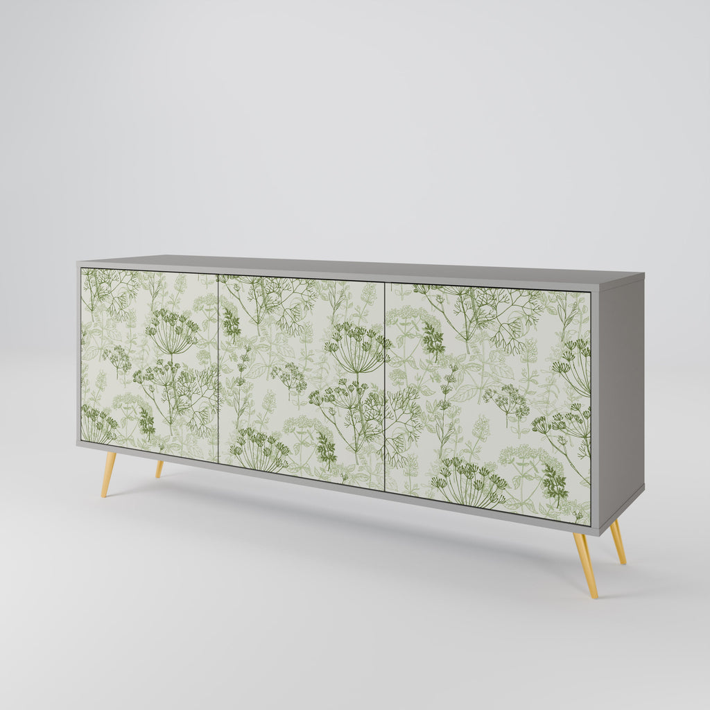 FENNEL BALDACHIN 3-Door Sideboard in Grey Finish