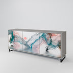 VELVET CROSSING 3-Door Sideboard in Grey Finish