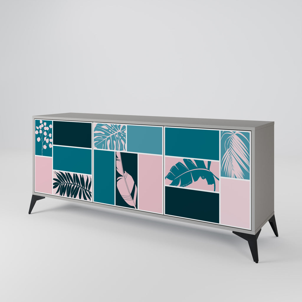 COMBINATION OF SHAPES 3-Door Sideboard in Grey Finish