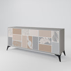 TROPICAL SHAPES 3-Door Sideboard in Grey Finish