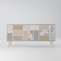 TROPICAL SHAPES 3-Door Sideboard in Grey Finish