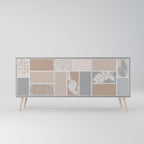 TROPICAL SHAPES 3-Door Sideboard in Grey Finish