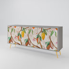 COCOA FRUITS 3-Door Sideboard in Grey Finish