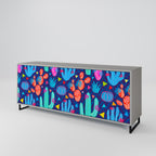 CACTUS VIBES 3-Door Sideboard in Grey Finish