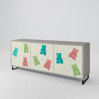 GUMMY BEARS 3-Door Sideboard in Grey Finish