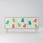 GUMMY BEARS 3-Door Sideboard in Grey Finish
