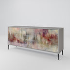 VEILED SUMMIT 3-Door Sideboard in Grey Finish