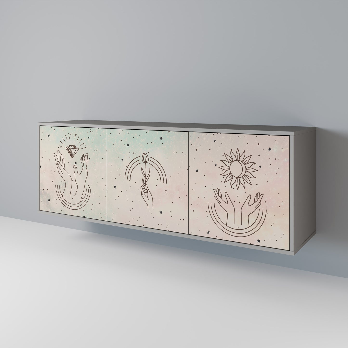 DELICATE BEAUTY 3-Door Sideboard