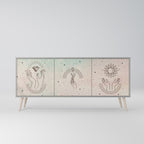 DELICATE BEAUTY 3-Door Sideboard in Grey Finish
