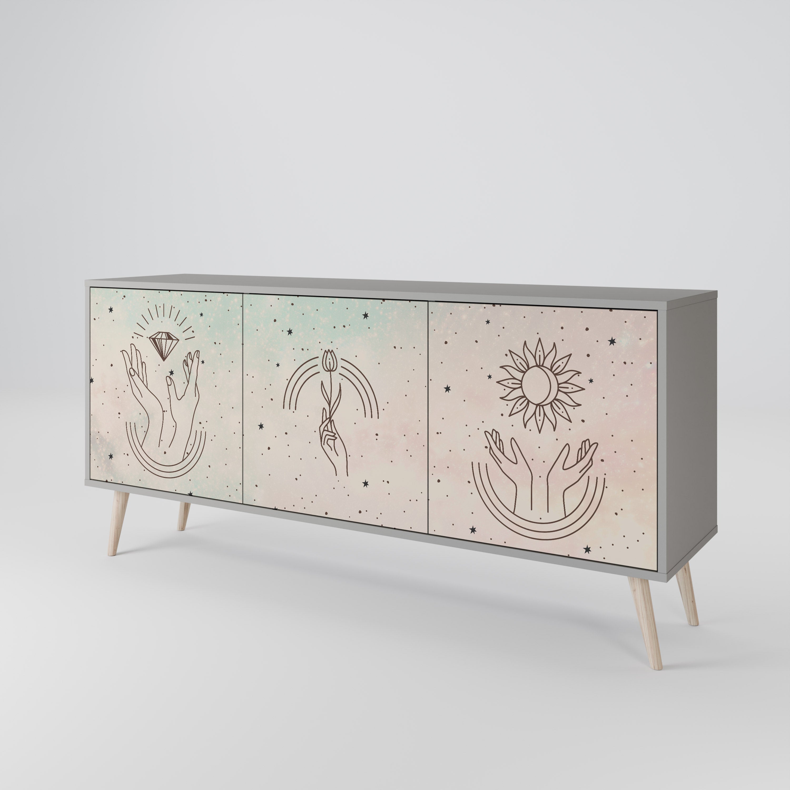 DELICATE BEAUTY 3-Door Sideboard