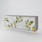 ELEGANT BOTANICS 3-Door Sideboard in Grey Finish