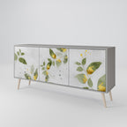 ELEGANT BOTANICS 3-Door Sideboard in Grey Finish