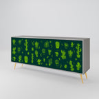 DESERT GREEN 3-Door Sideboard in Grey Finish
