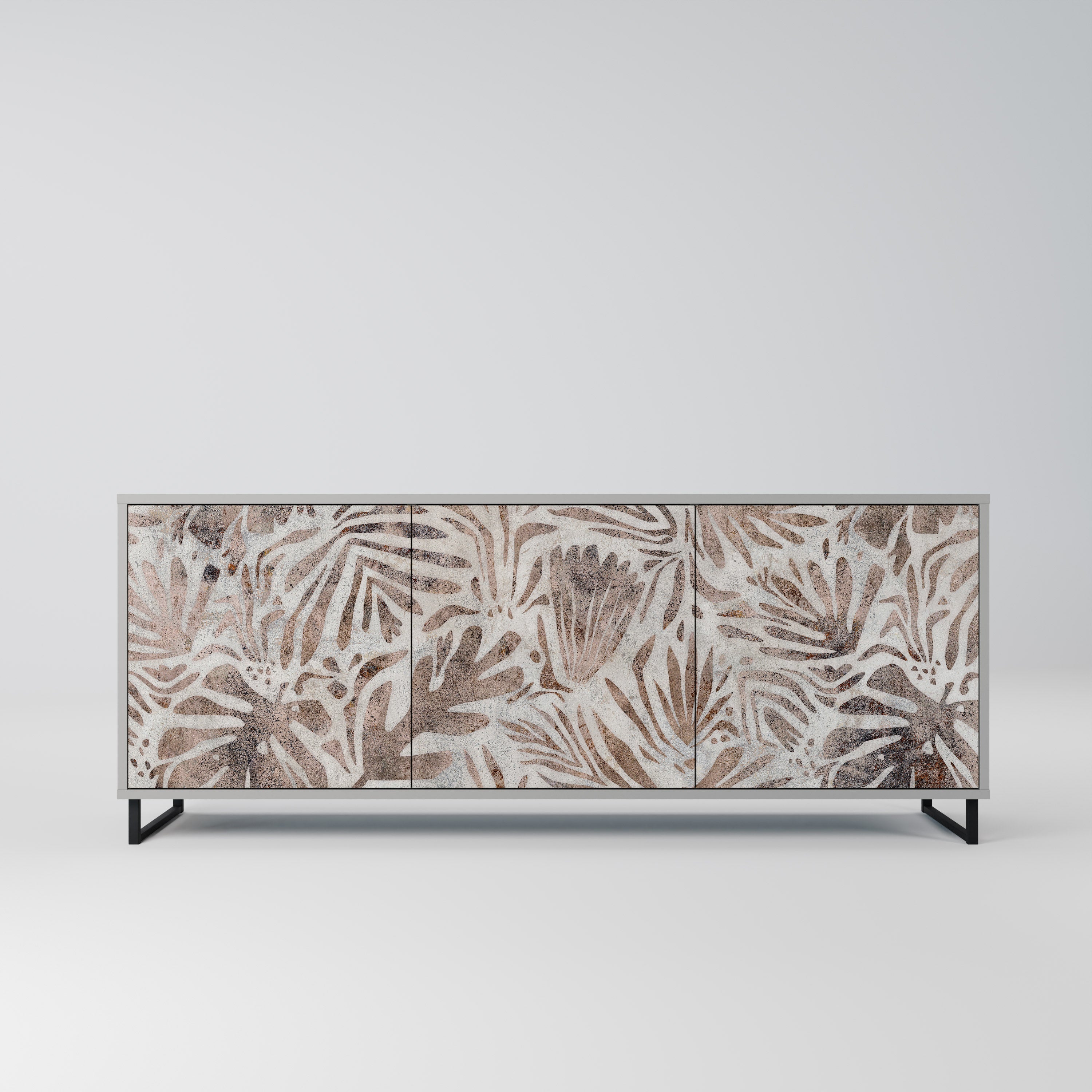 PASSING TIME 3-Door Sideboard in Grey Finish