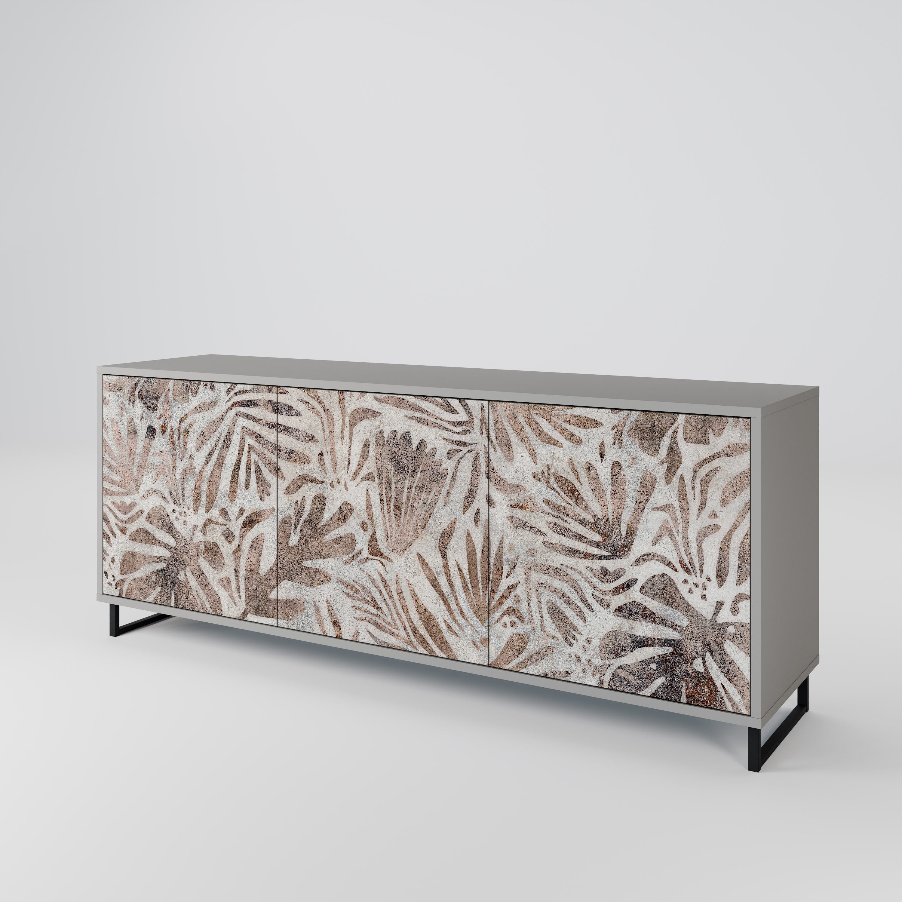 PASSING TIME 3-Door Sideboard in Grey Finish
