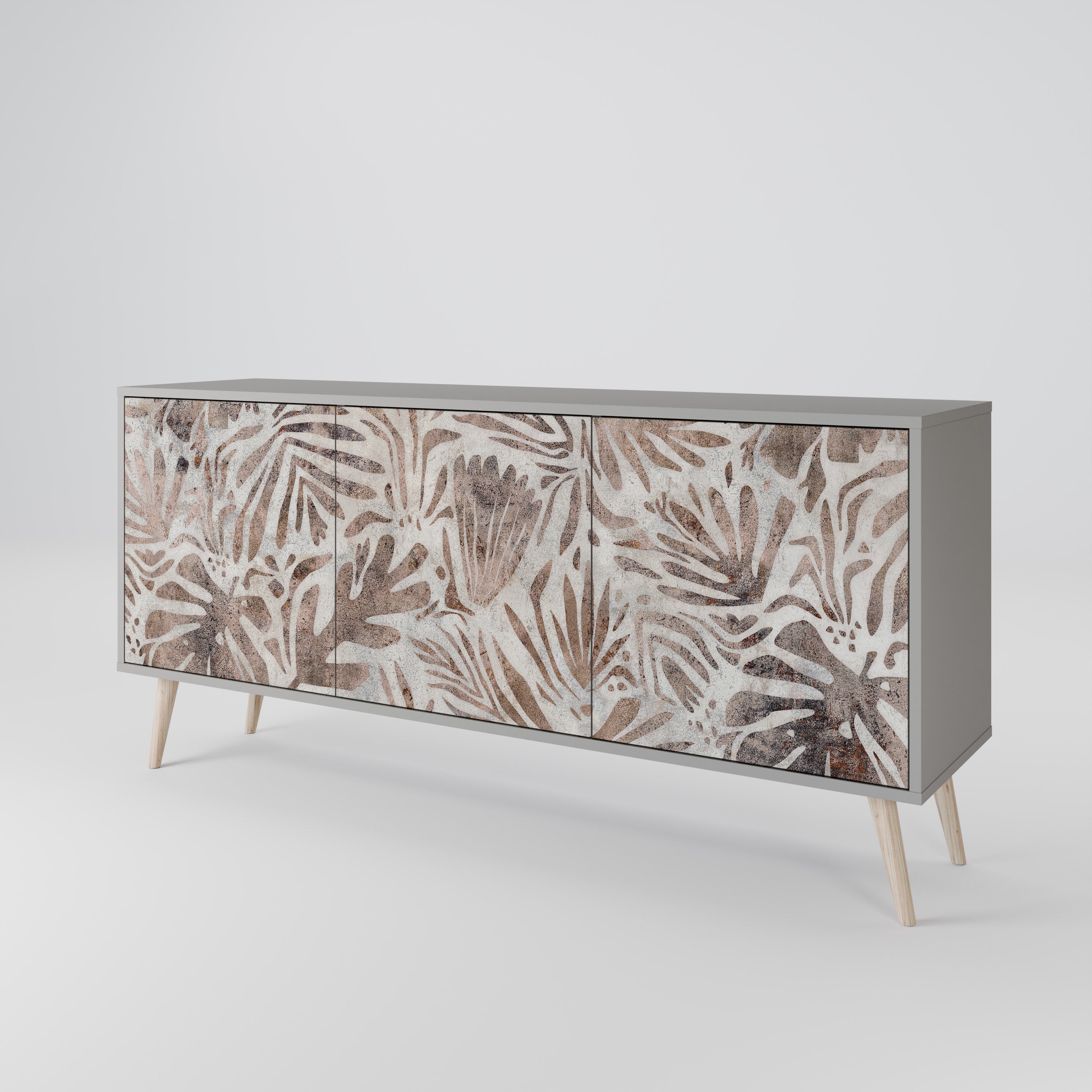 PASSING TIME 3-Door Sideboard in Grey Finish