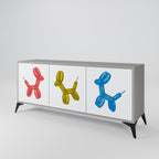 CHILDHOOD MEMORY 3-Door Sideboard in Grey Finish