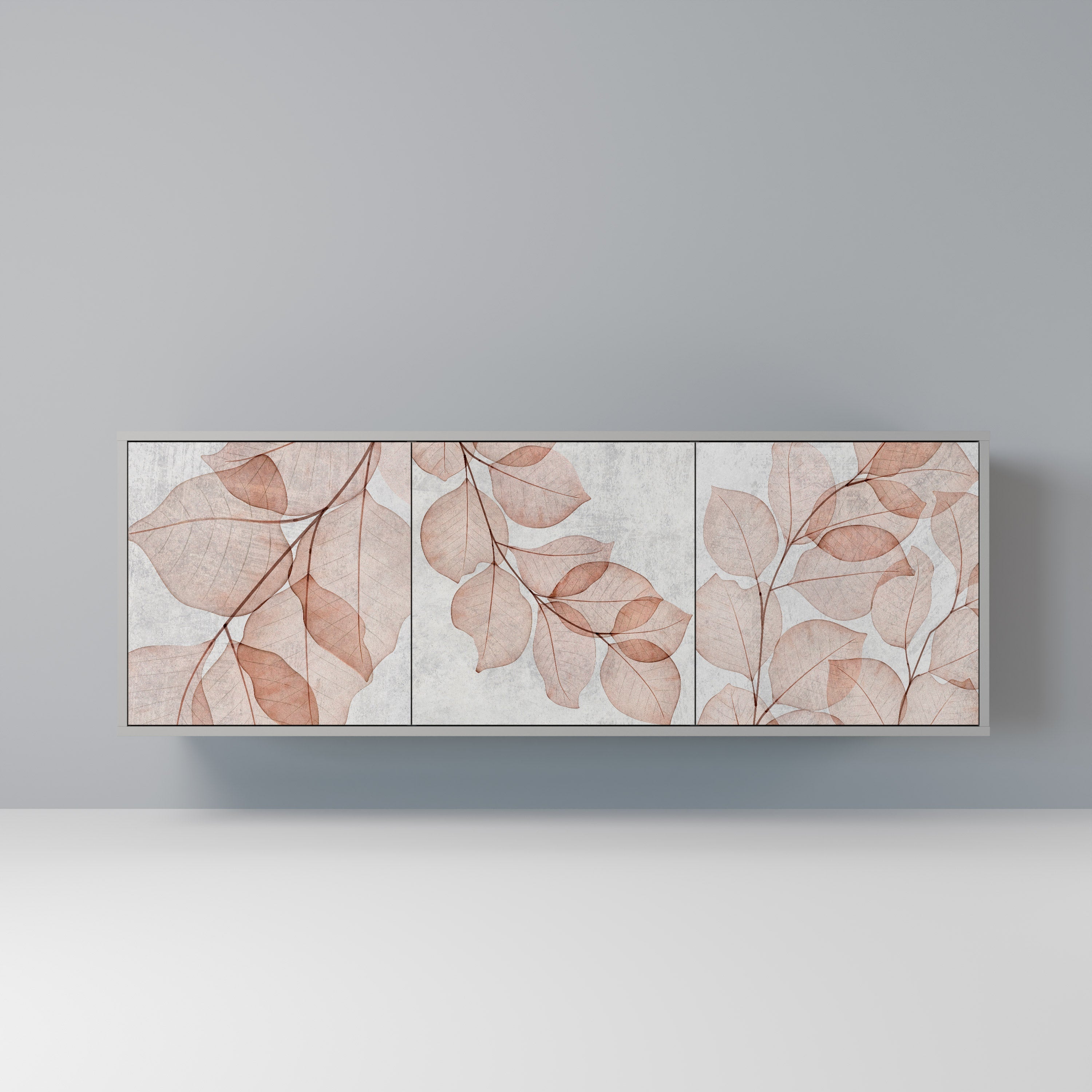 AUTUMN FRAGILITY 3-Door Sideboard in Grey Finish