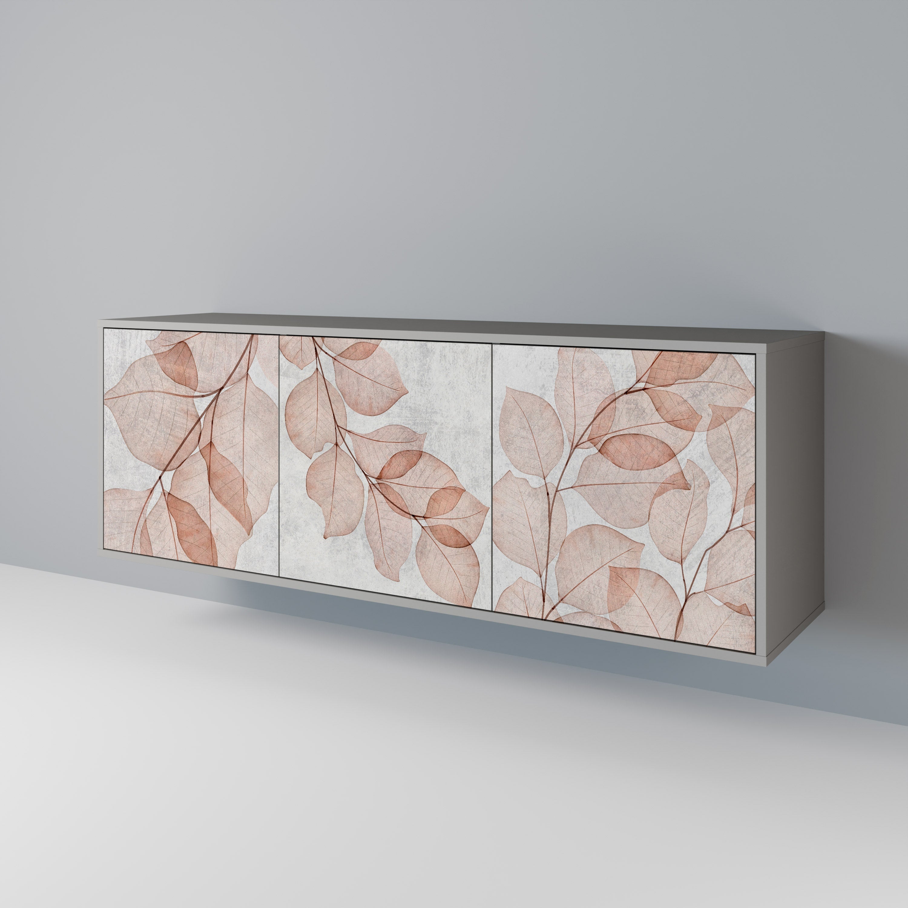 AUTUMN FRAGILITY 3-Door Sideboard in Grey Finish