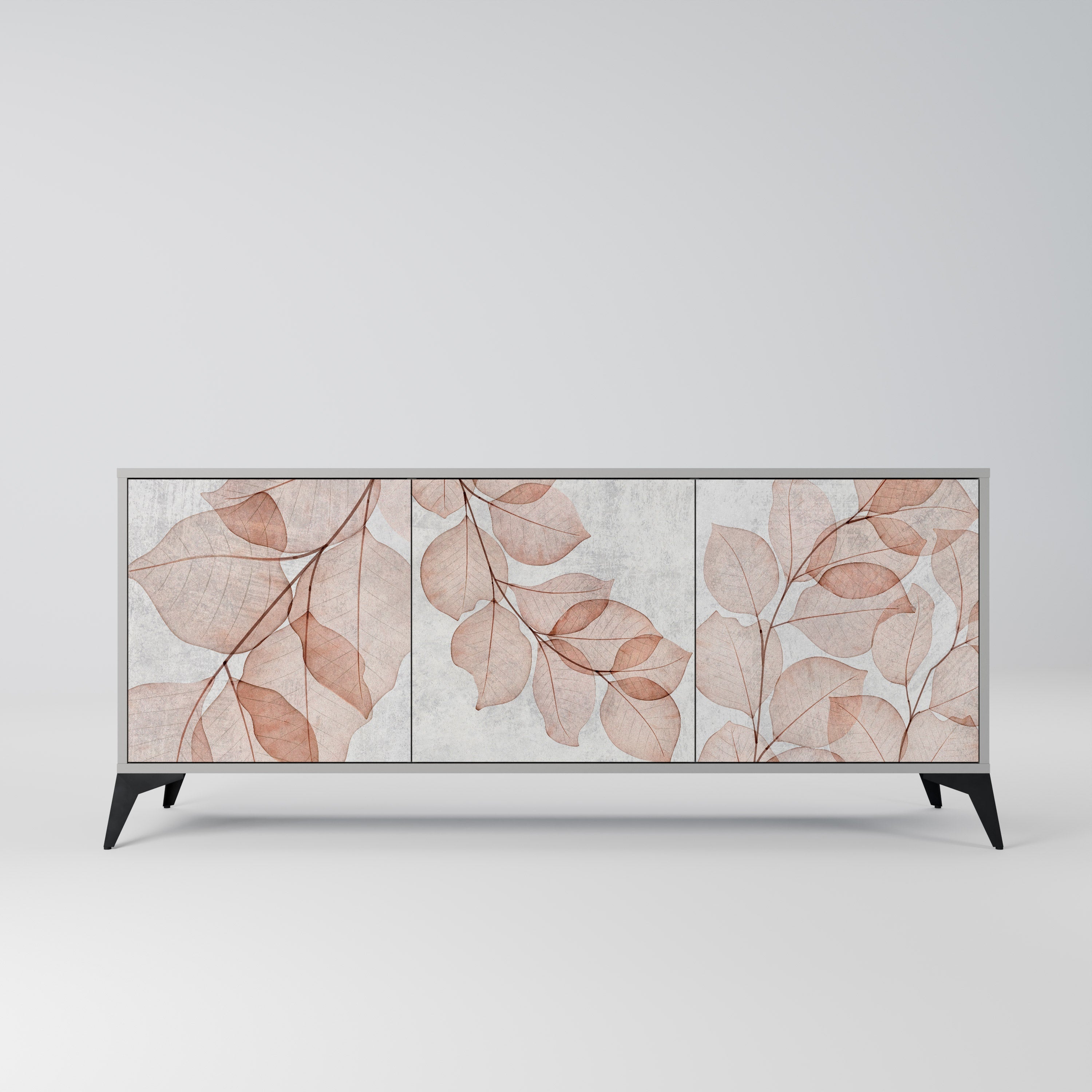 AUTUMN FRAGILITY 3-Door Sideboard in Grey Finish