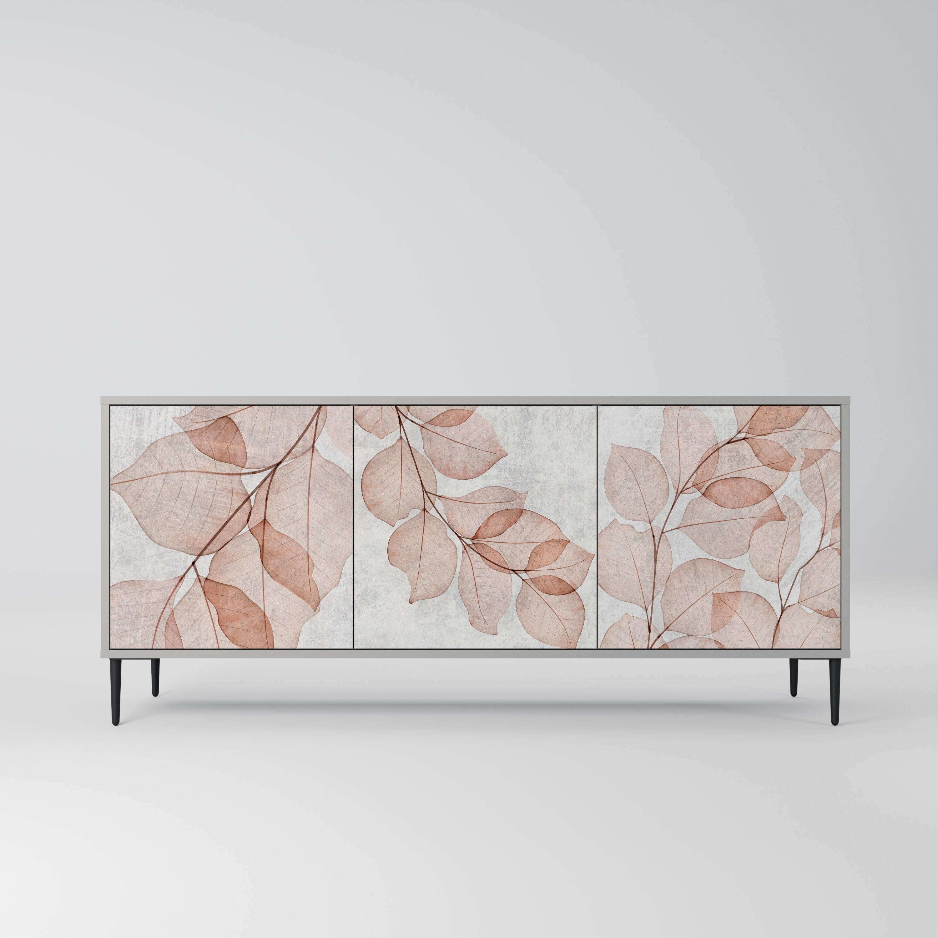 AUTUMN FRAGILITY 3-Door Sideboard in Grey Finish