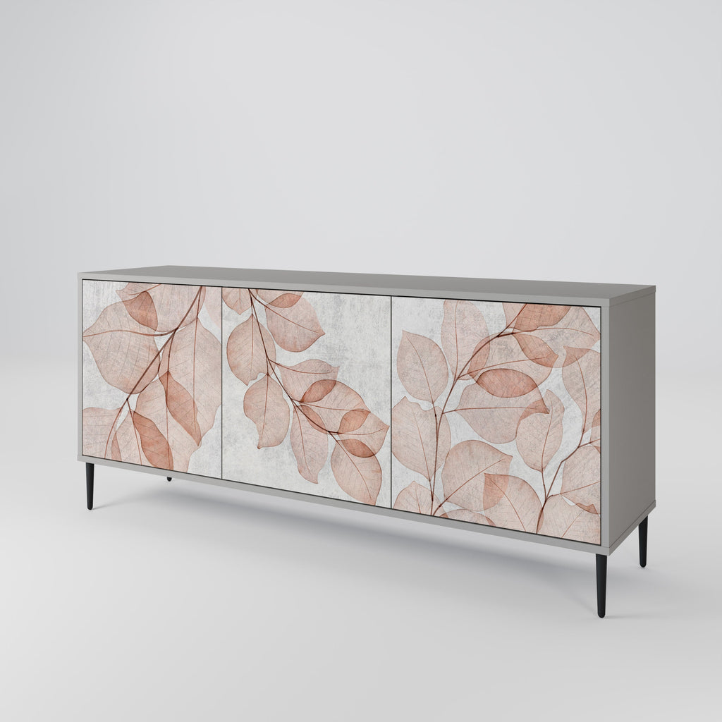AUTUMN FRAGILITY 3-Door Sideboard in Grey Finish