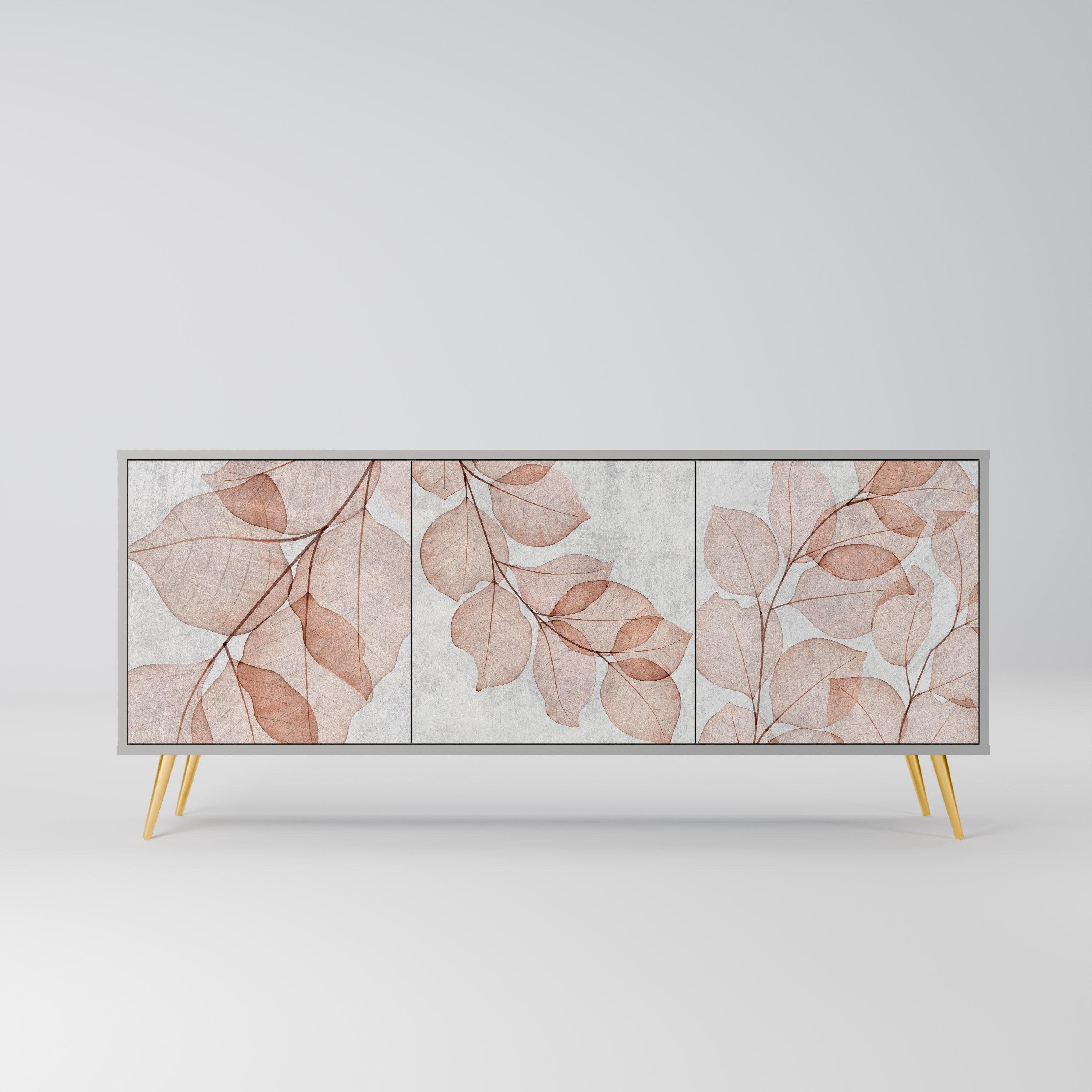 AUTUMN FRAGILITY 3-Door Sideboard in Grey Finish