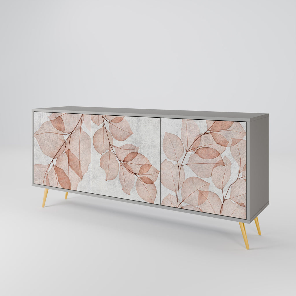 AUTUMN FRAGILITY 3-Door Sideboard in Grey Finish