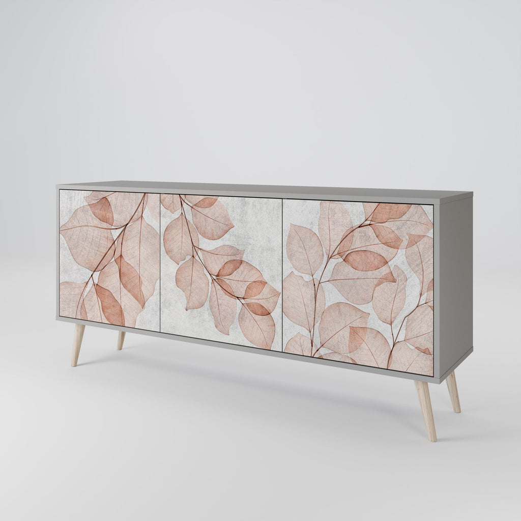 AUTUMN FRAGILITY 3-Door Sideboard in Grey Finish